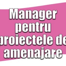 project manager pentru amenajare
