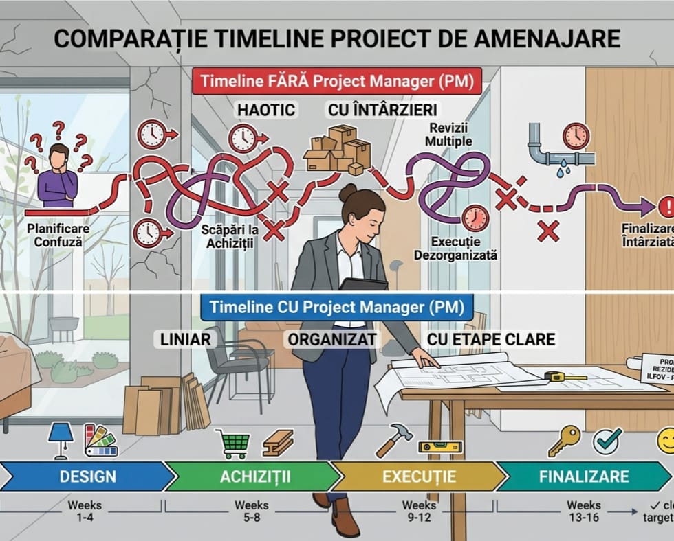 project manager pentru amenajare vs. gestionare proprie