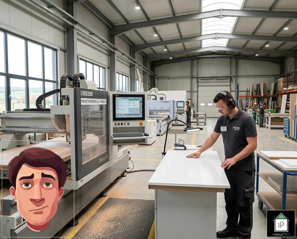 utilaje moderne într-o firmă de producție mobilier