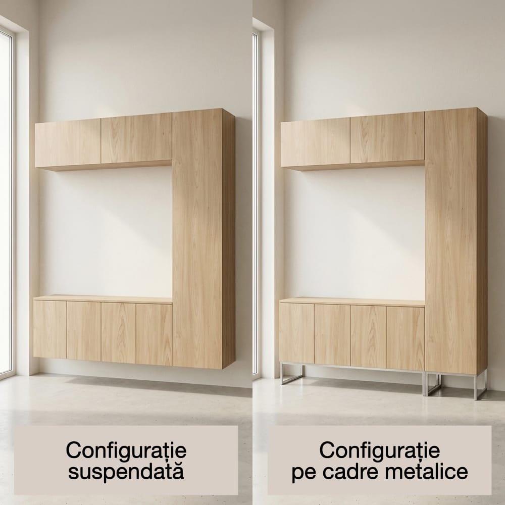 Diferența între corp tv modular suspendat și pe sol