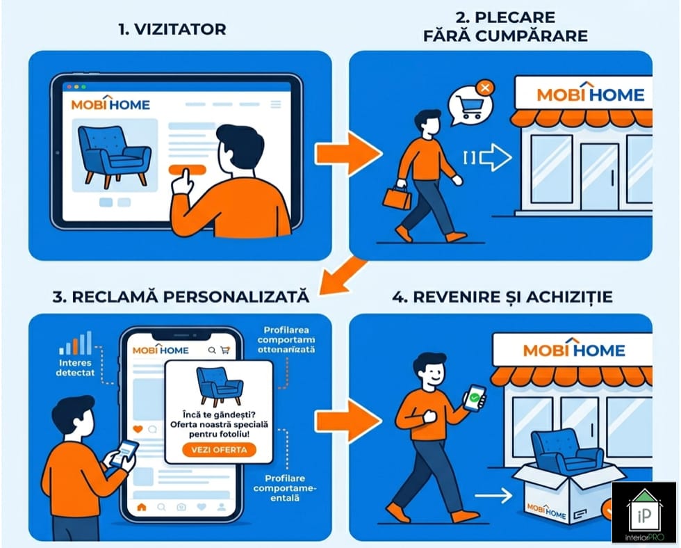 Proces de retargeting pentru creșterea traficului în magazin