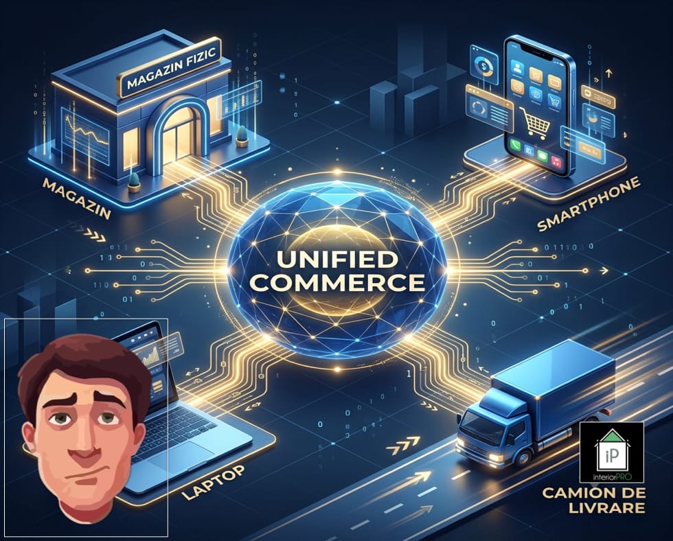 Diagramă Unified Commerce pentru depășirea competitorilor în retail.